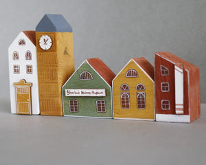 Hand Painted Wooden Buildings - set 2