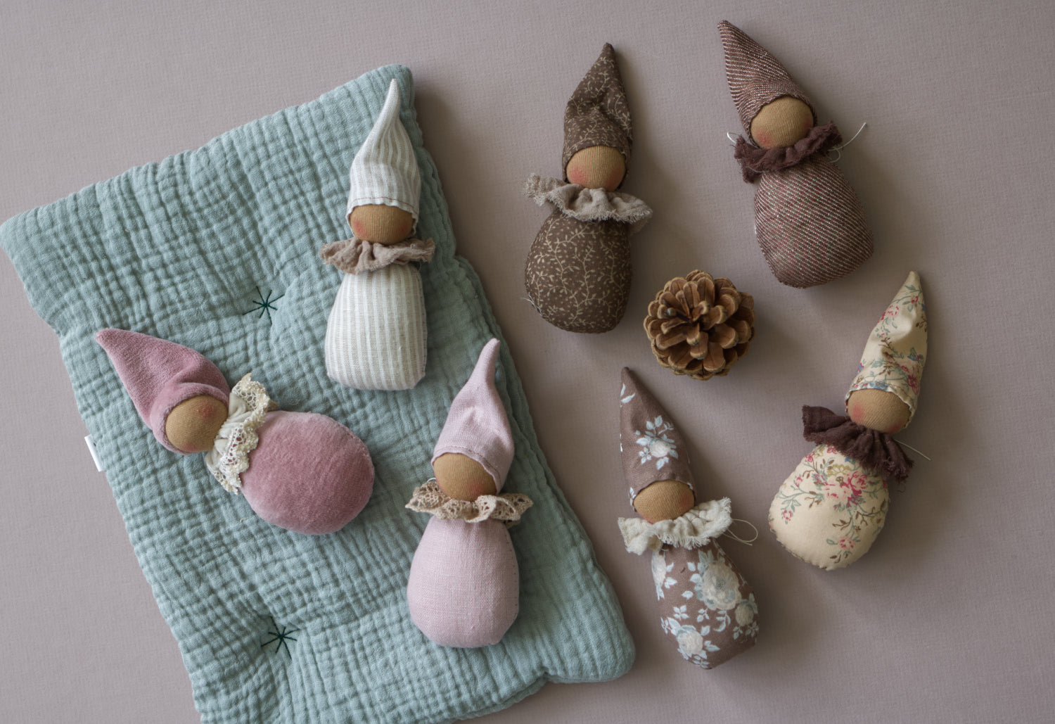 Textile Gnomes by Wool and Fred