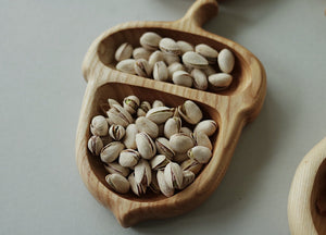 Wooden Acorn Plate