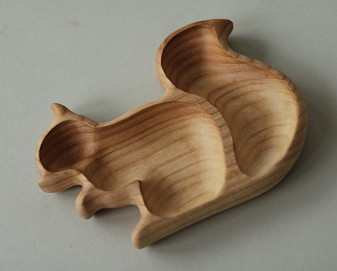 Wooden Squirrel Plate
