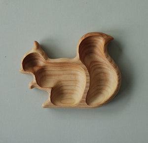 Wooden Squirrel Plate