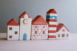 Hand Painted Sea Houses - set 7