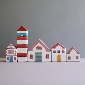 Hand Painted Sea Houses - set 5